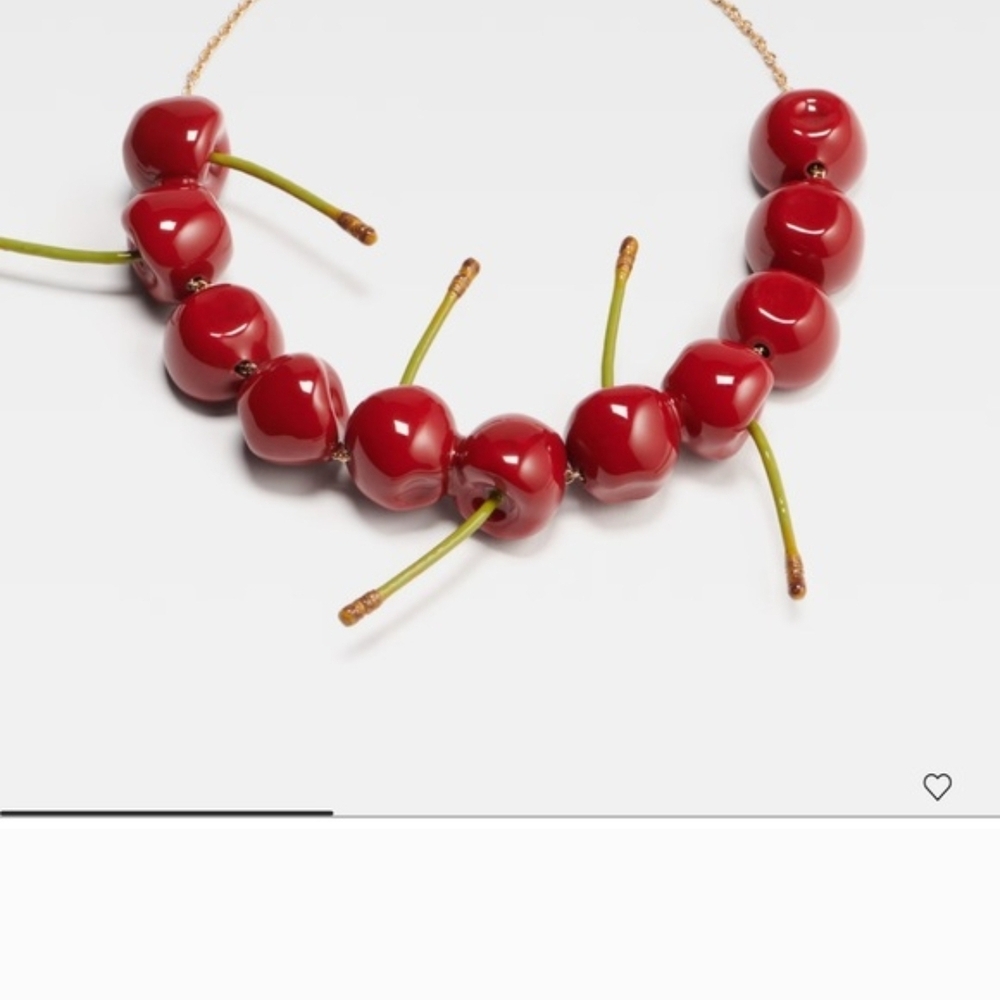 NWT Jacquemus Glossy Red Cherry Necklace